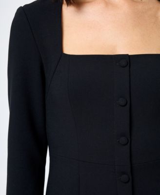 Women's Whisper Square Neck Long-Sleeve Mini Dress