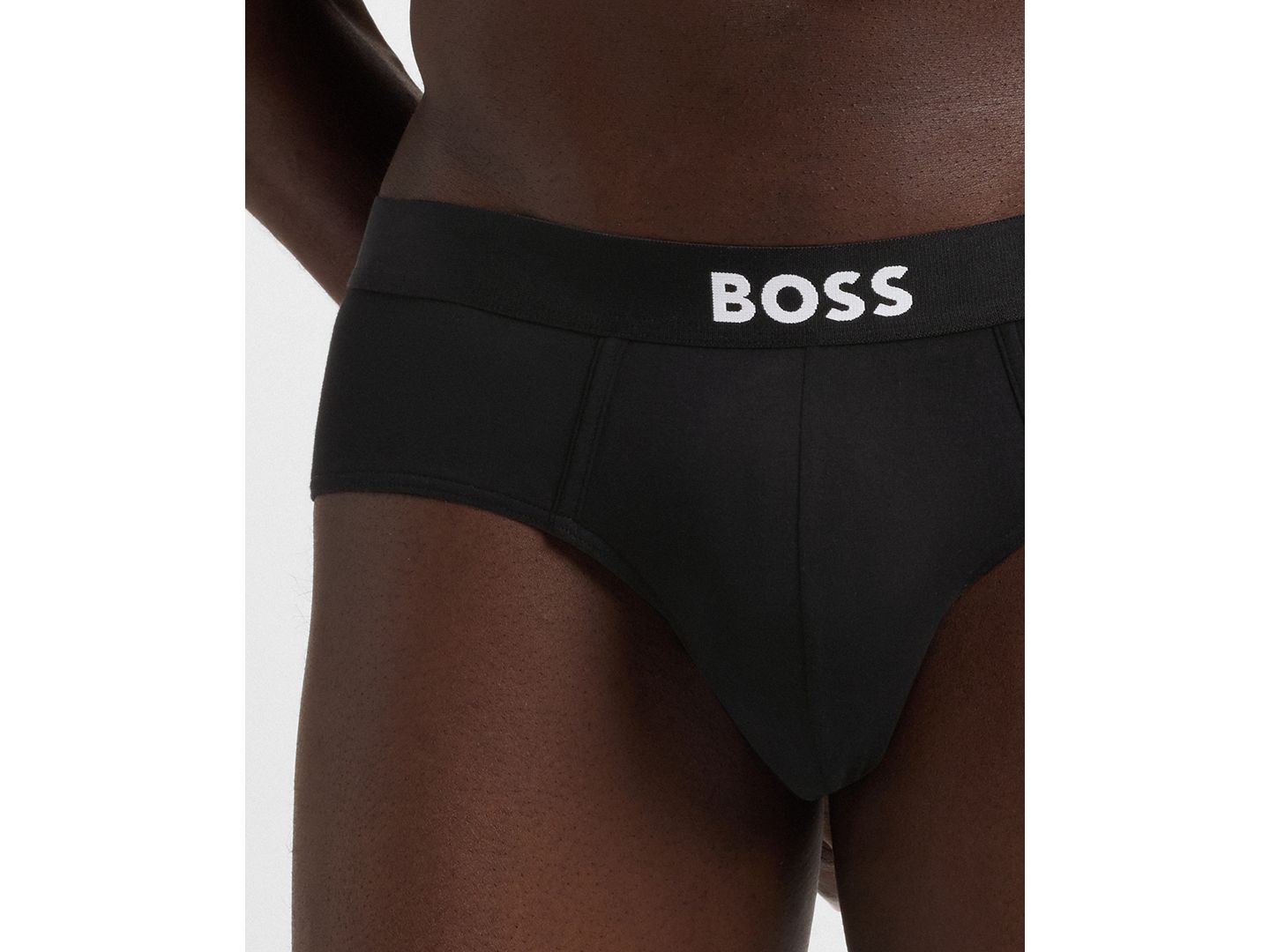 Трусы-брифы для мужчин, с логотипом, 3 шт. — Hugo Boss, цвет: Чёрный — фото 3
