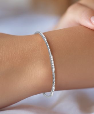 Diamond Flexible Bangle Bracelet (1/2 ct. t.w.) in Sterling Silver