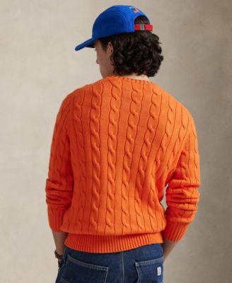 Men's  Cable-Knit Flag Sweater