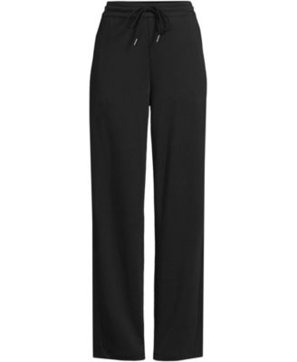 Women's Sport Knit High Rise Pull On Relaxed Straight Leg Pants