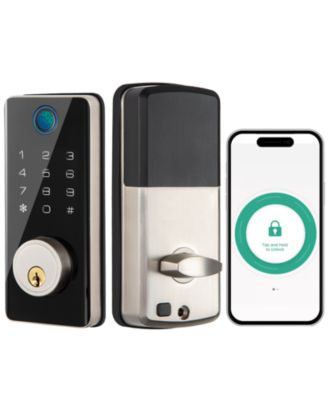 Keyless Smart Lock with Fingerprint, PIN, App & Key Access — Electronic Door Lock, Alexa Compatible, ANSI Certified, IP56 Waterproof