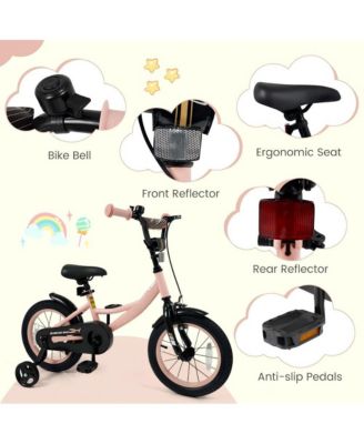 14 Inch Kids Bike with Adjustable Training Wheels