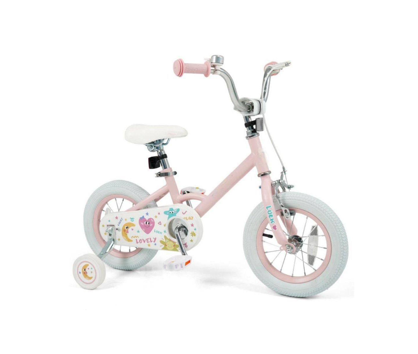 Детская игрушка HONGGE Inch Kids Bike with Adjustable Training Wheels, цвет: Розовый — фото 1