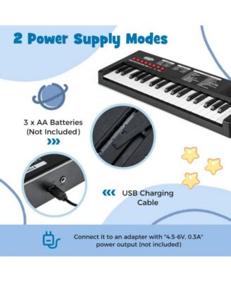 37 Key Kids Piano Keyboard with Rhythms and Microphone