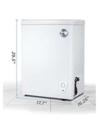 1.8 Cu. Ft. Compact Chest Freezer, Textured Finish, Deep Freezer for Frozen Food Storage, White
