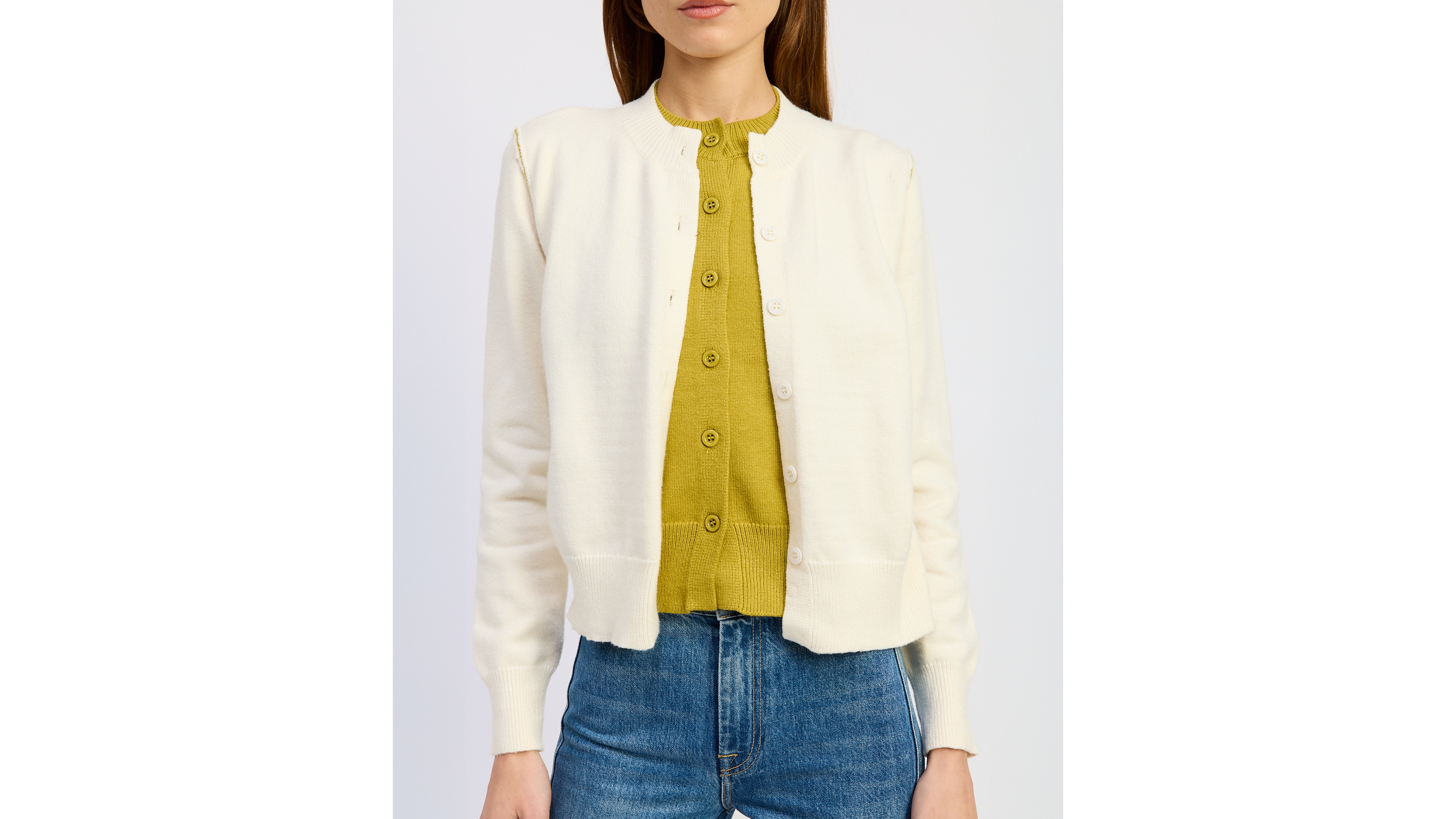 En Saison Women's Rosalie Crewneck Cardigan Sweater
