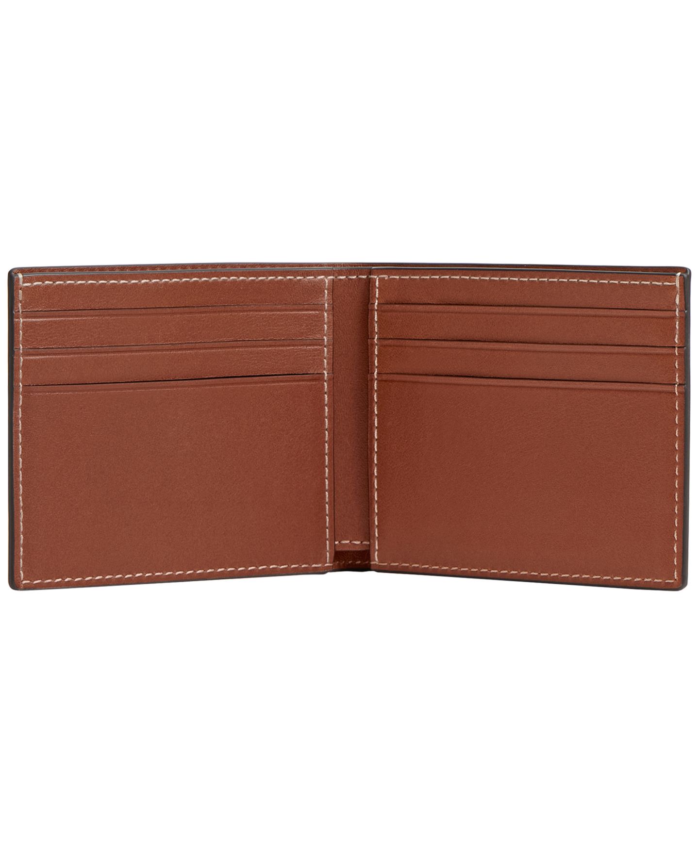 Мужской кошелёк Coach Slim Bifold Natural Full-Grain Leather Wallet, цвет: Коричневый — фото 2