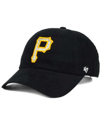 ’47 Brand Pittsburgh Pirates Clean Up Strapback Hat – Black & Yellow Embroidered Dad Cap, Adjustable Cotton Fit - View #10