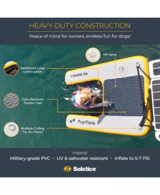 Inflatable Pup Plank Mini Dog Ramp Water Float Ladder Step, Multicolor