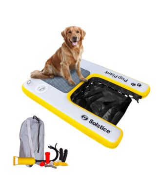 Inflatable Pup Plank Mini Dog Ramp Water Float Ladder Step, Multicolor