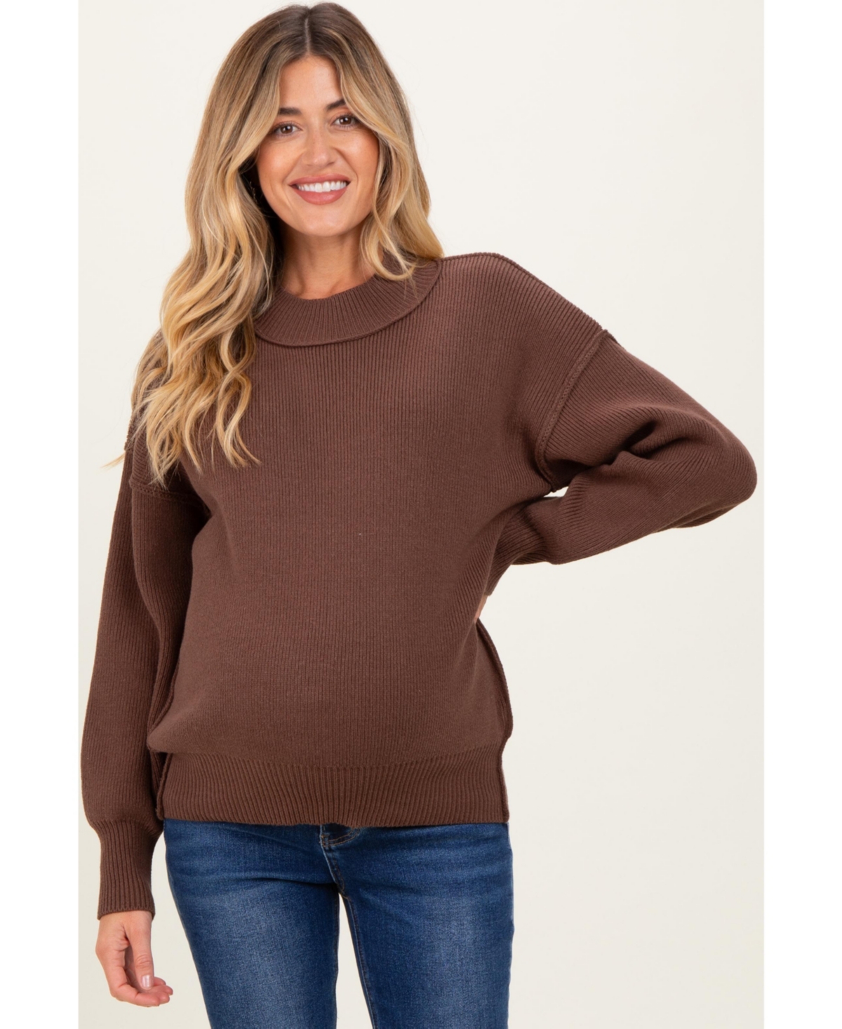 Pinkblush Maternity Wide Neck Drop Shoulder Sweater