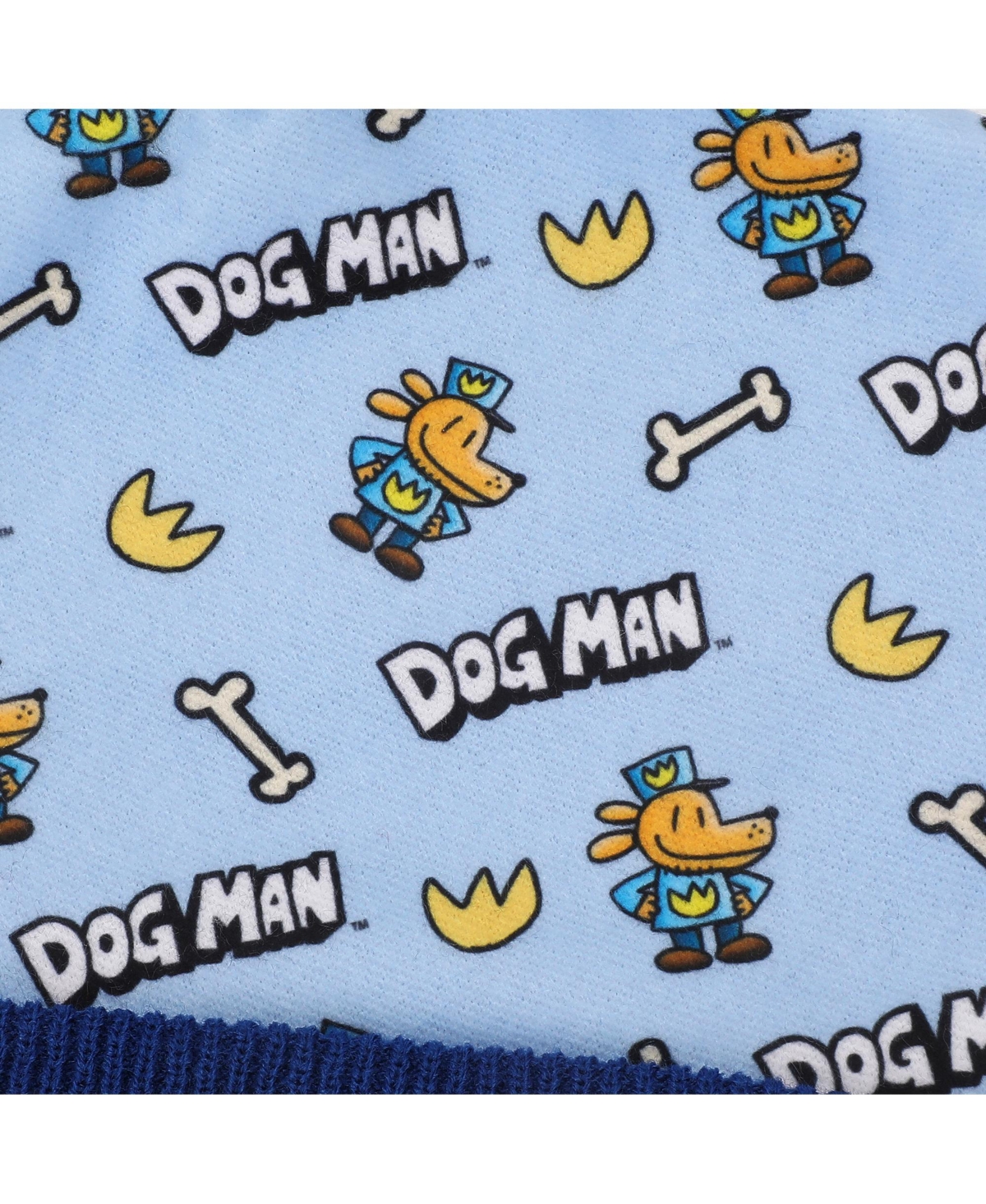 Dog Man Boys All-Over Character Print Youth 2-Piece Knit Beanie & Gloves Set