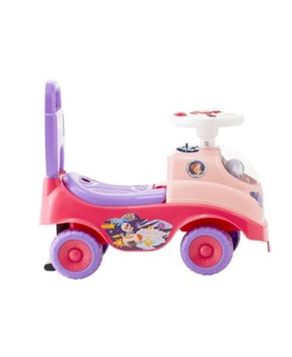 Ride On Toddler Push Car, Kids Ride-On Toy with Horn, Music & Storage, 48.5 lbs Load, Foot-to-Floor Walker for Boys Girls 19–36M, Pink