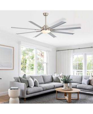 84-inch Standard Industrial 8-Blade LED Ceiling Fan with Remote and Intelligent Control and Voice Function