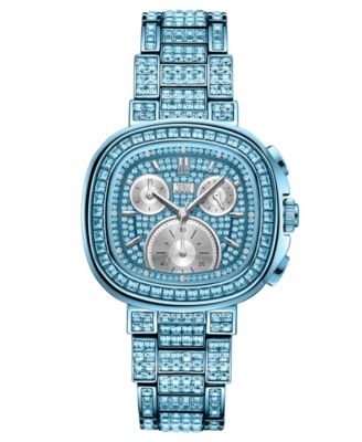 Women's Reserve Coast Crystal Diamond (0.06 ct. t.w.) Japan Chronograph Aquamarine Stainless Steel Watch, 39mm