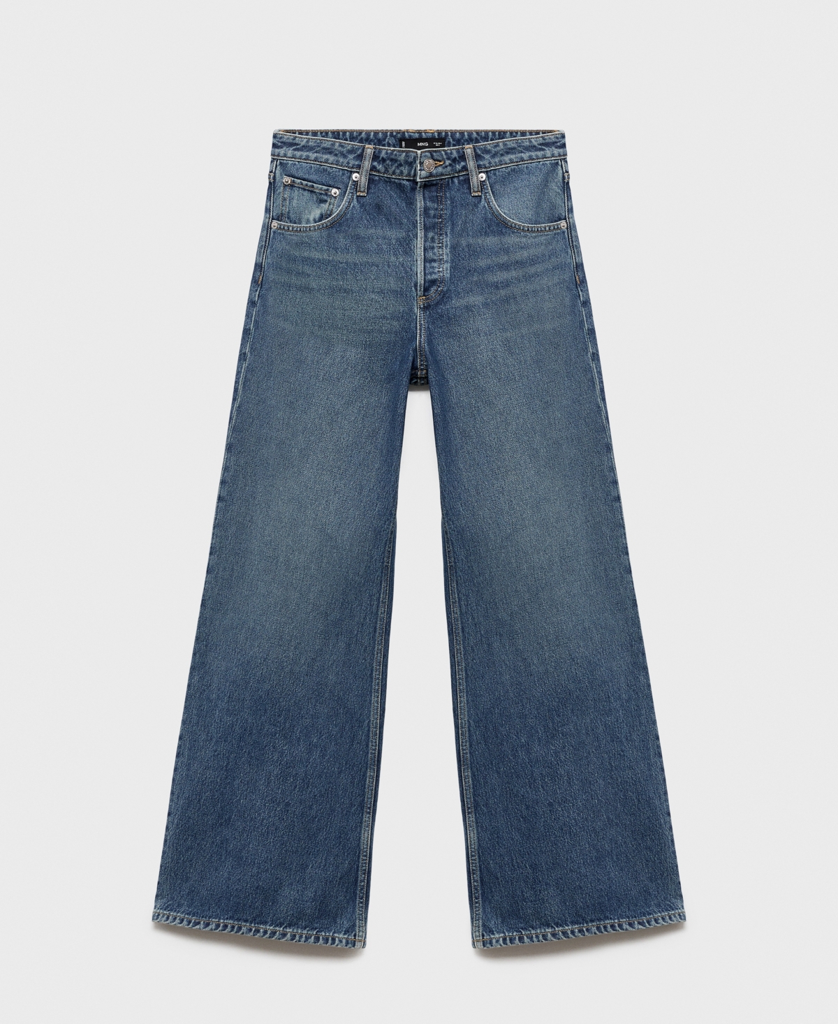 Mango Women's High-Waisted Wide-Leg Jeans