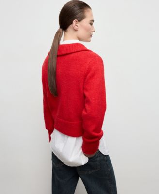 Women's Shirt Collar Cardigan