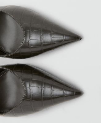 Women's Croc-Effect Heeled Shoes