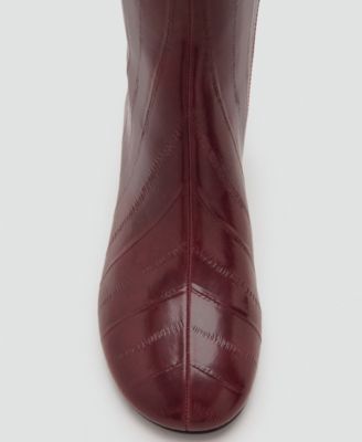 Women's Textured Heeled Boots