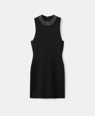 Women's Sequin Collar Knitted Dress