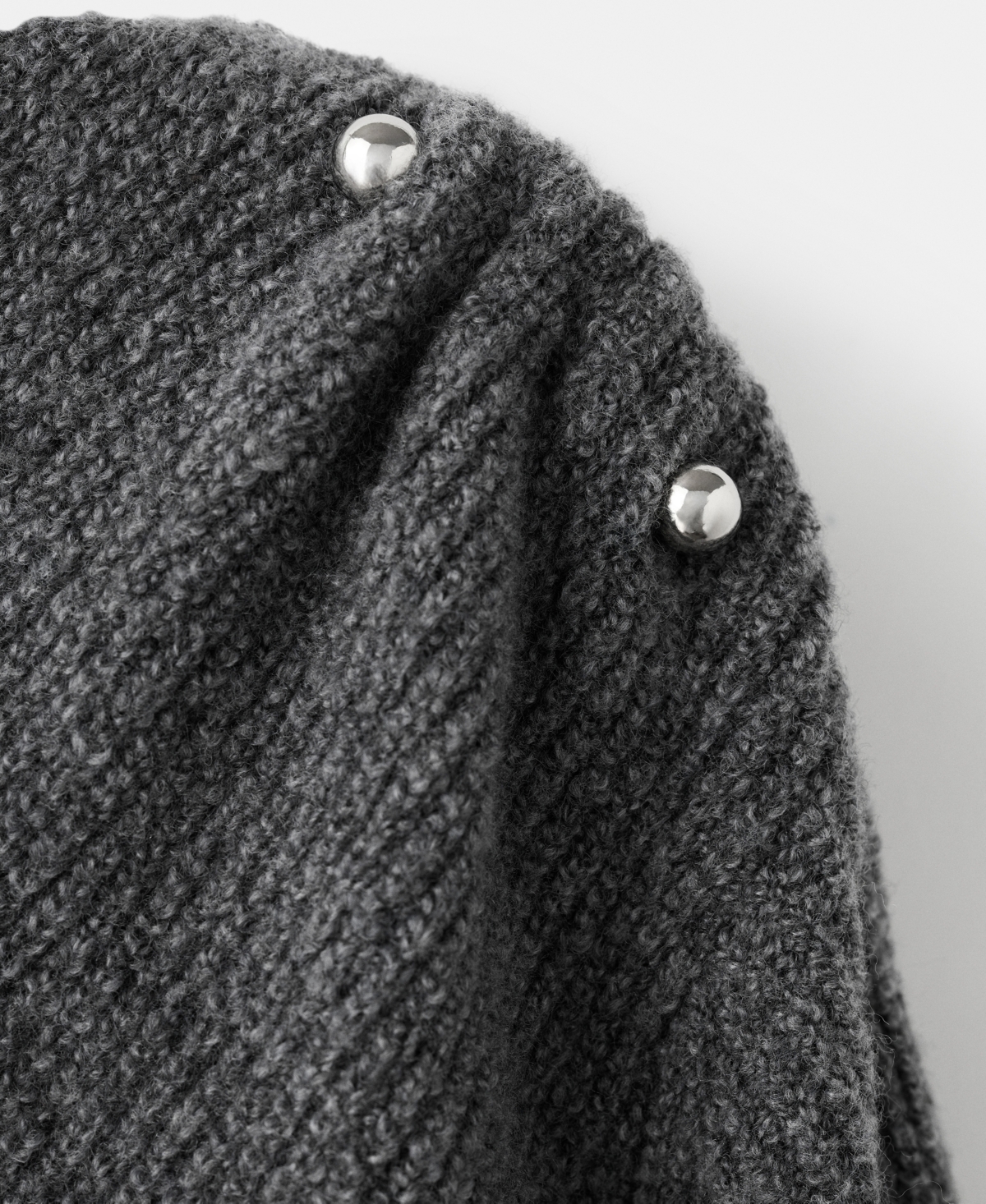 Mango Women's Metallic Detail Asymmetrical Sweater