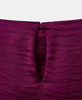 Women's Creased Effect Satin Dress