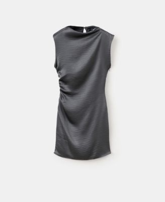 Women's Creased Effect Satin Dress