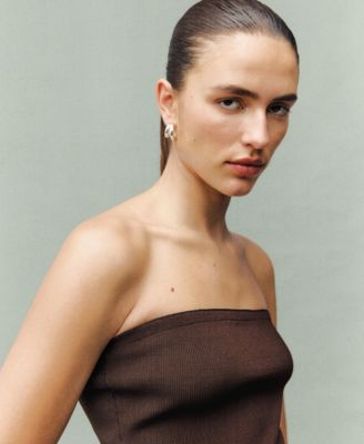 Women's Combined Strapless Dress