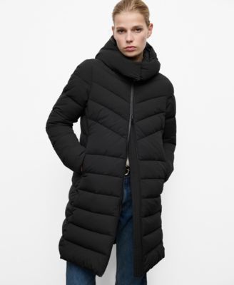MANGO - Women's Hood Midi Quilted Anorak