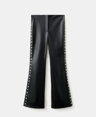Women's Studded Faux-Leather Pants