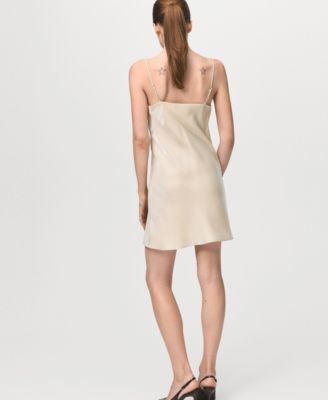 Women's Low-Cut Neckline Satin Dress