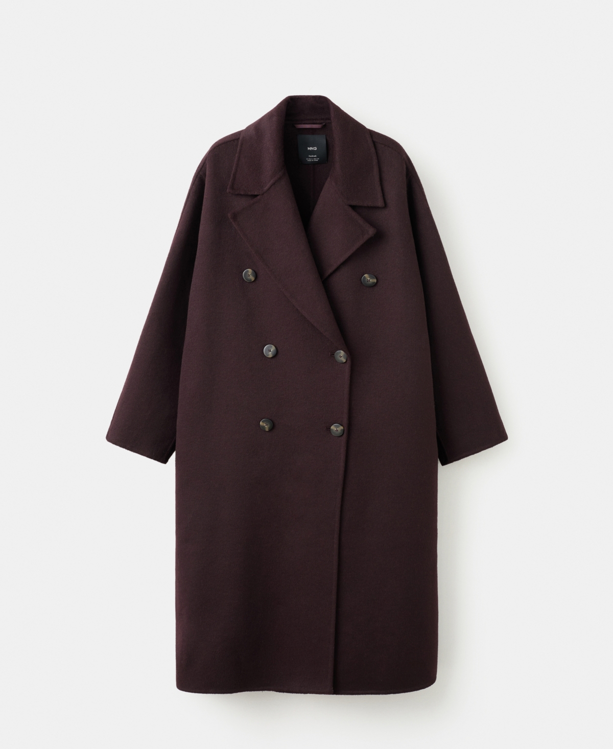 Mango Women's Handmade Oversized Wool Coat