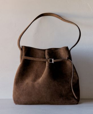 Women's Suede Bucket Bag
