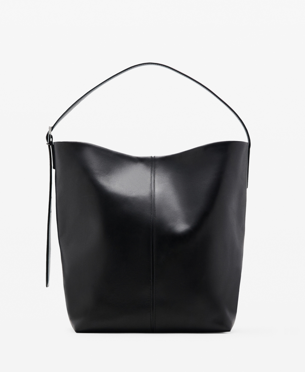Mango Women's Leather Bucket Bag