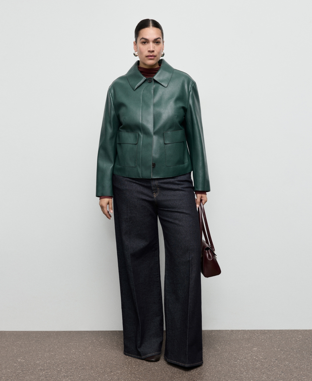 Mango Women's Pockets Faux-Effect Jacket