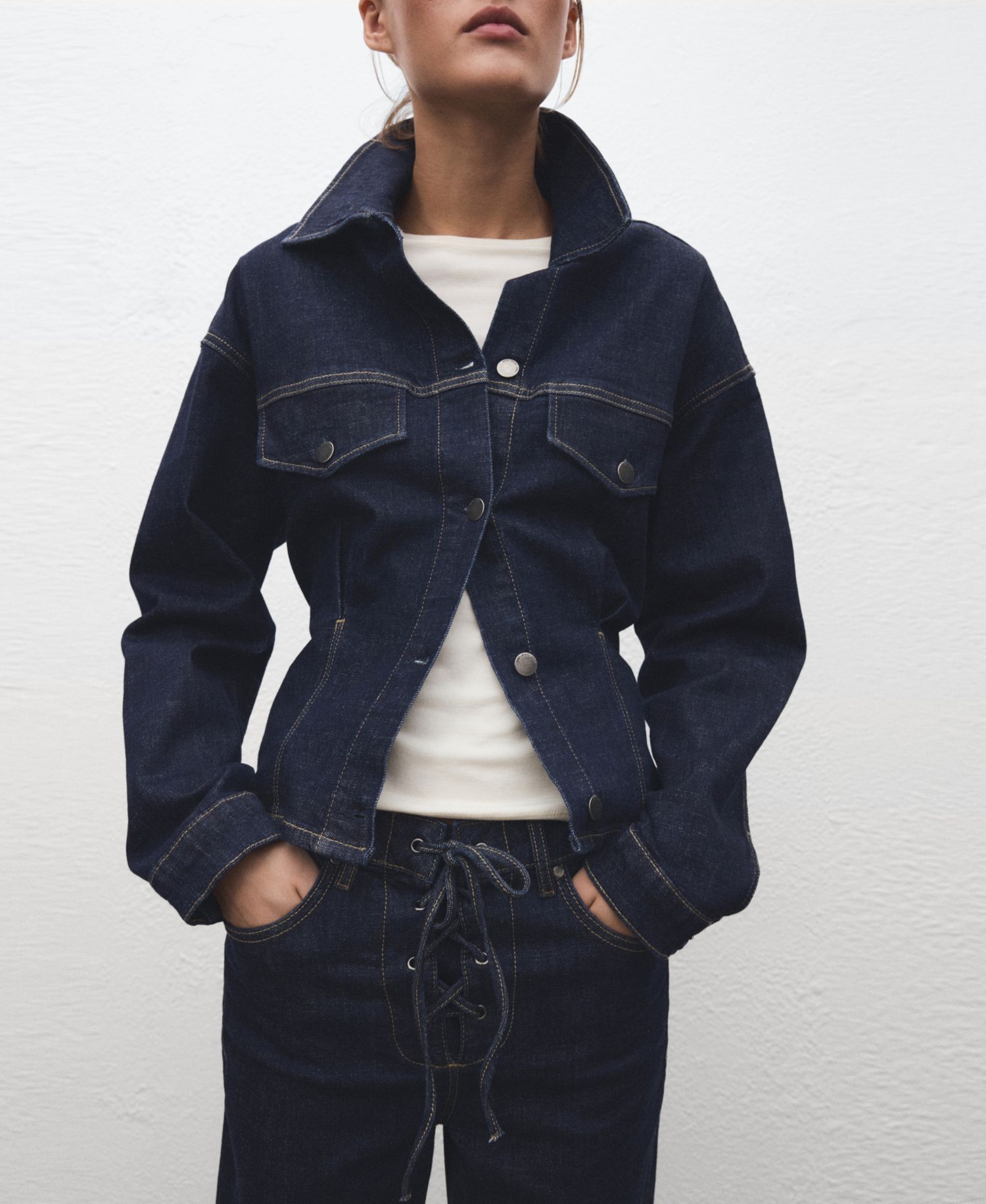 Women's Drawstrings Flared Jeans