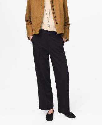MANGO - Women's High-Waist Straight Pants