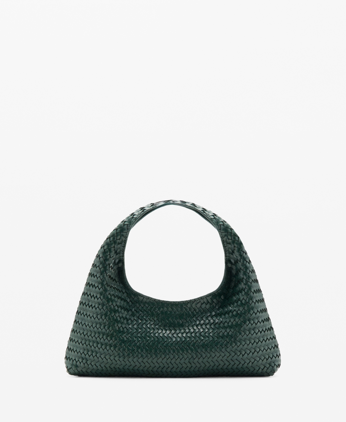 Mango Women's Mini Braided Leather Bag