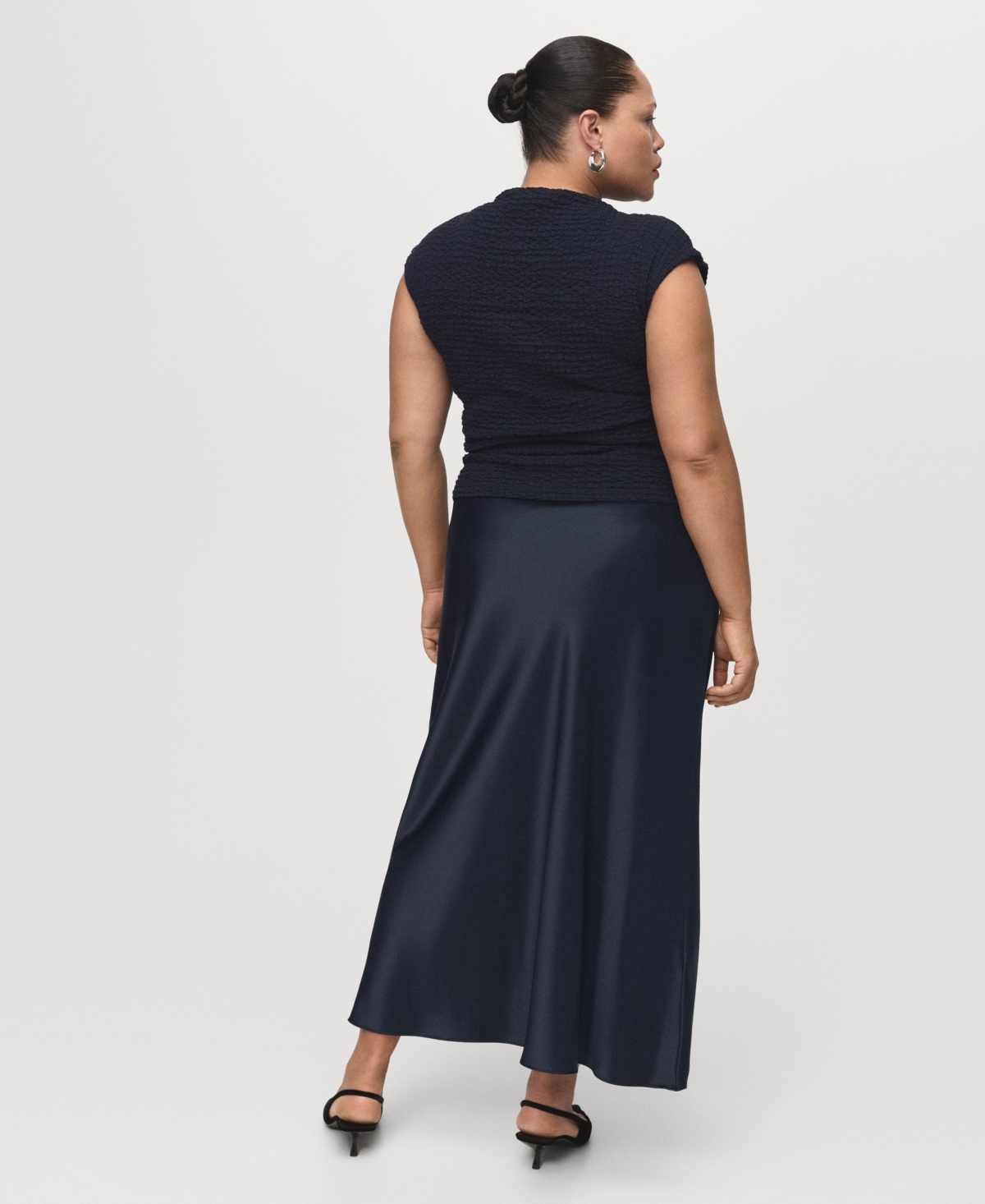 Mango Women's Satin Long Skirt