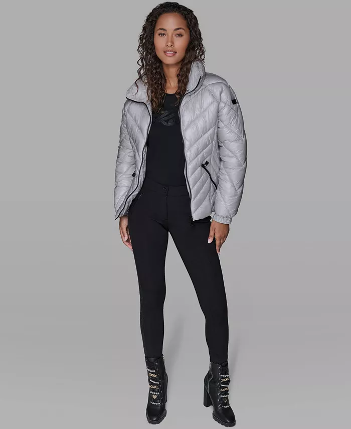 Women's Pillow-Collar Puffer Coat - thumbnail 7