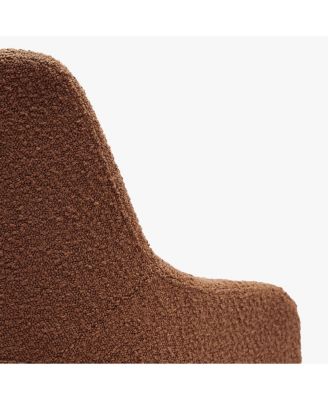 Mid-Century Modern Large Boucle Swivel Accent Arm Chair