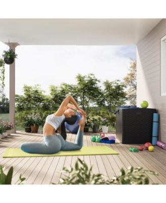 Outdoor 120-Gallon Waterproof Lockable Storage Box – Durable Deck Organizer for Packages, Patio Furniture & Garden Tools