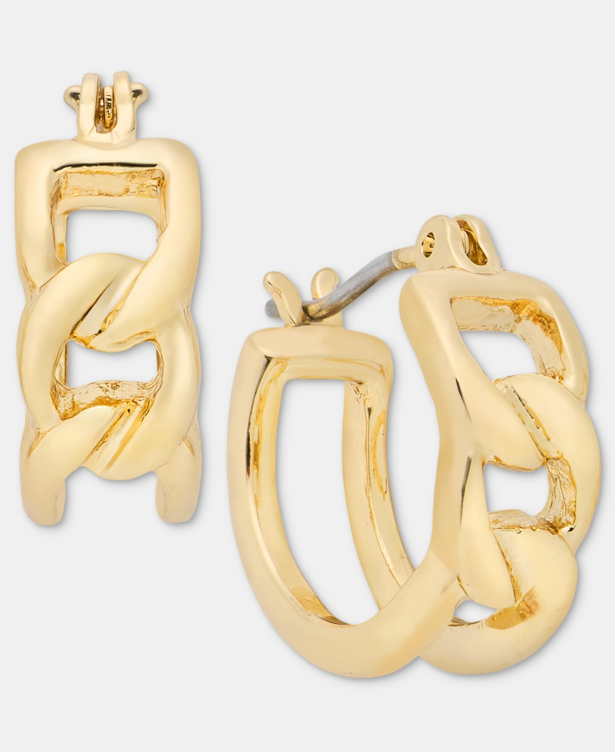 Karl Lagerfeld Paris Small Chain Hoop Earrings, 0.55"