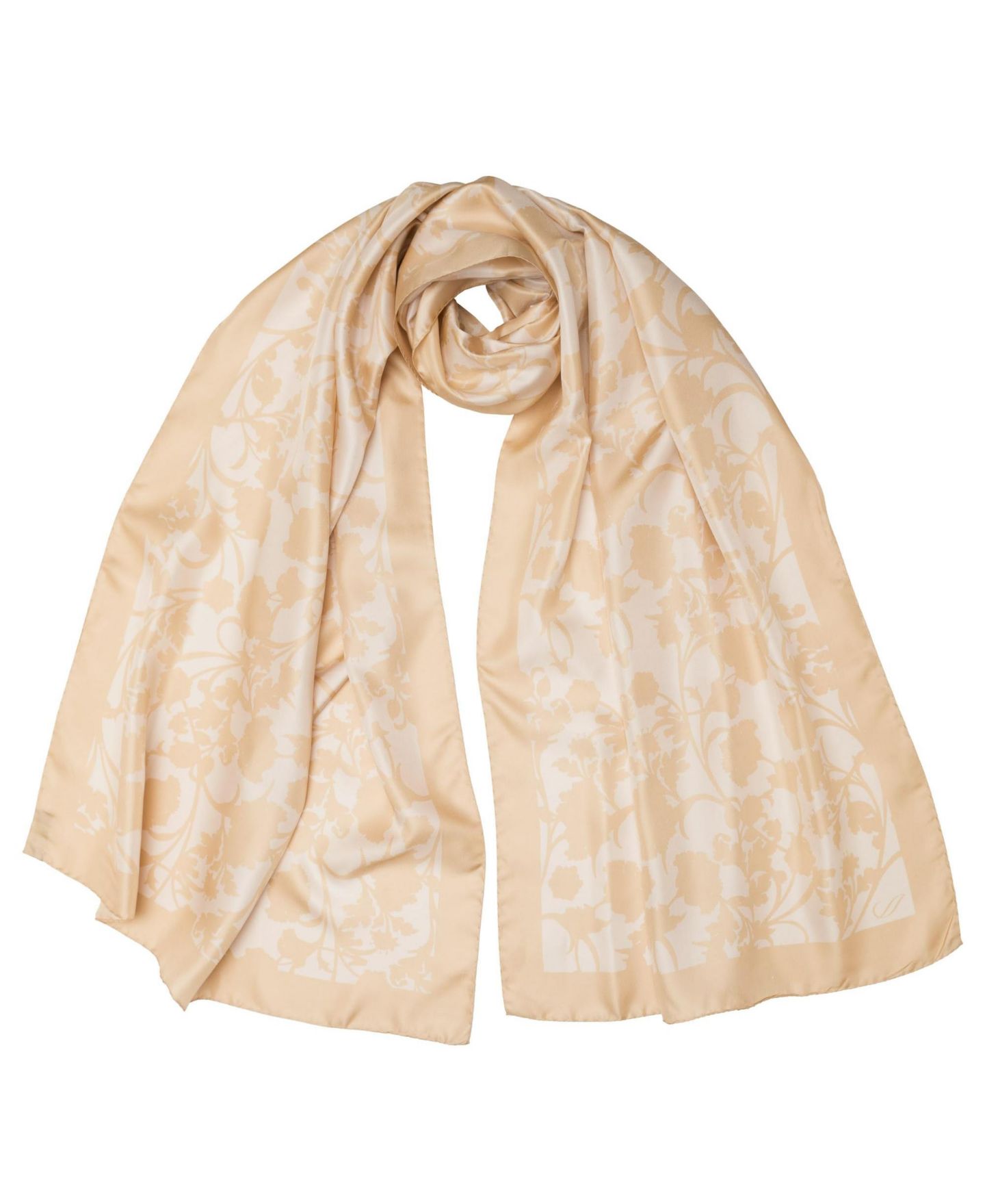 Женский шарф Elizabetta Regina - Silk Scarf Shawl for Women, цвет: Золотой — фото 1