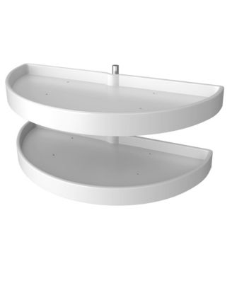 33" Lazy Susan Half-Moon Polymer Two-Tier Blind Cabinet 6882-33-11-570