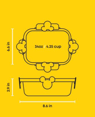 Disney Mickey Minnie Food Storage Containers, Set of 2