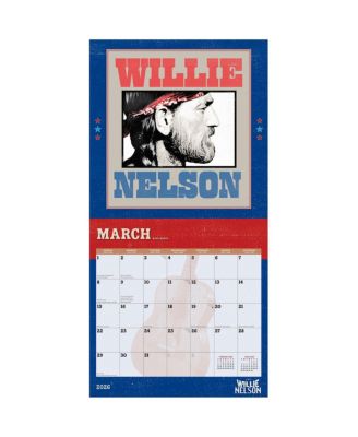 Willie Nelson OFFICIAL 2026 12 x 24 Inch (Hanging) Monthly Square Wall Calendar Plastic-Free