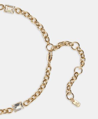 Gold-Tone Cubic Zirconia Collar Necklace, 16" + 3" extender