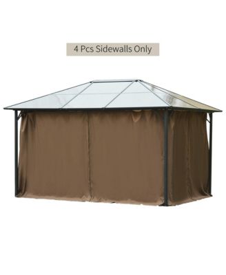 9.84' x 11.8' Gazebo Sidewall Set with Hooks/C-Rings,